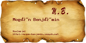 Mogán Benjámin névjegykártya